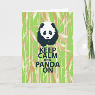 Behalten Sie Ruhe und Panda auf ursprünglichem Karte