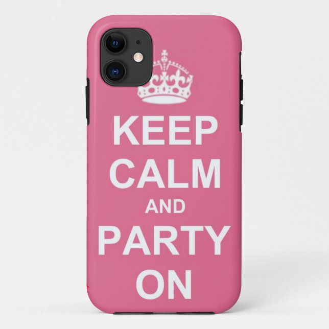behalten Sie Ruhe und Party an Case-Mate iPhone Hülle (Rückseite)
