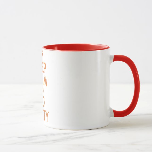behalten Sie Ruhe und Party an Tasse (Rechts)