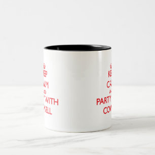 Behalten Sie Ruhe und Party mit Cowell Zweifarbige Tasse