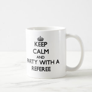 Behalten Sie Ruhe und Party mit einem Referenten Kaffeetasse