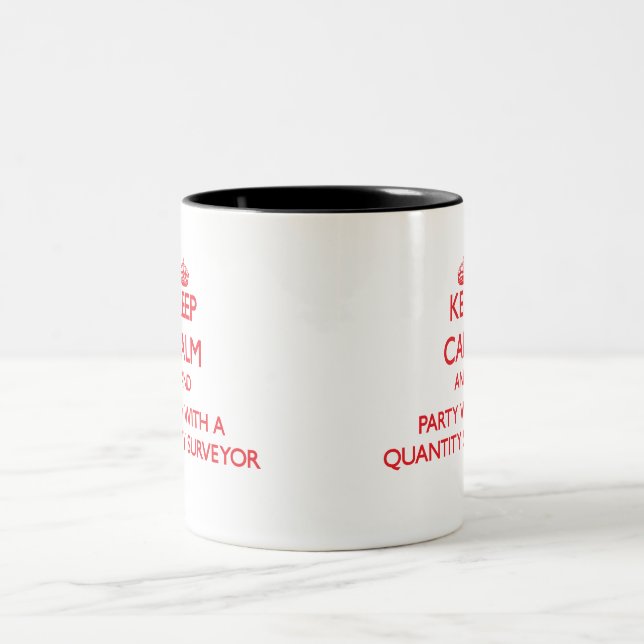 Behalten Sie Ruhe und Party mit einem Zweifarbige Tasse (Mittel)