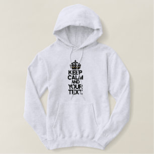 BEHALTEN Sie RUHE UND personifizieren Sie! Bestickter Hoodie