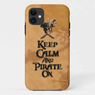 Behalten Sie Ruhe und Piraten an Case-Mate iPhone Hülle