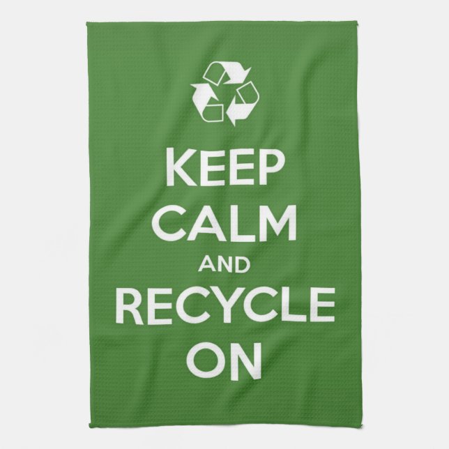 Behalten Sie Ruhe und recyceln Sie an Handtuch (Vertikal)