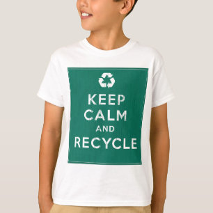 Behalten Sie Ruhe und recyceln Sie T-Shirt