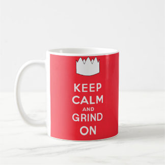 Behalten Sie Ruhe und reiben Sie an Kaffeetasse