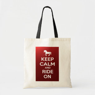 Behalten Sie Ruhe und reiten Sie an Tragetasche