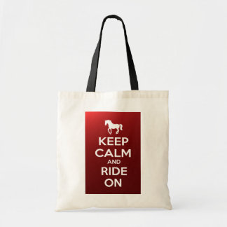 Behalten Sie Ruhe und reiten Sie an Tragetasche