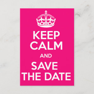 Behalten Sie Ruhe und Save the Date
