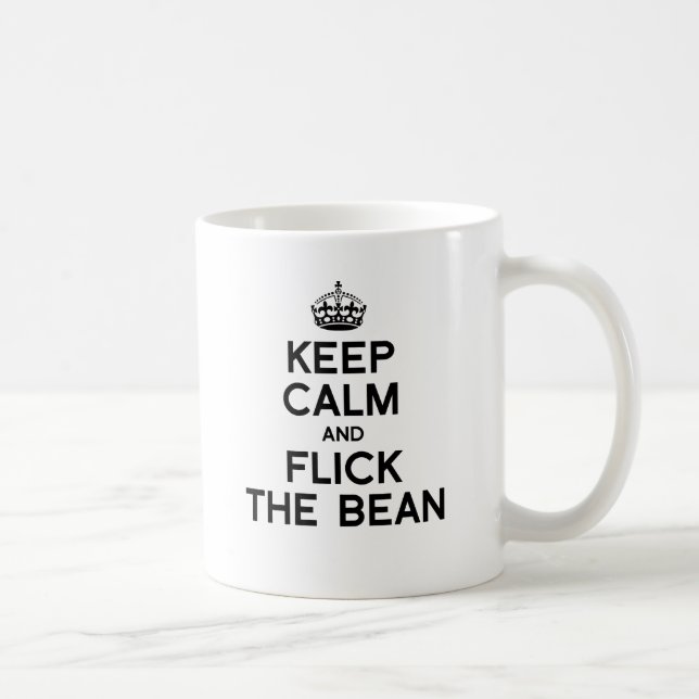 BEHALTEN SIE RUHE UND SCHLAGEN SIE DIE BOHNE - KAFFEETASSE (Rechts)