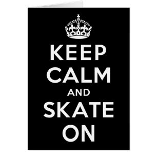 Behalten Sie Ruhe und Skate an
