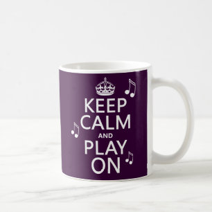 Behalten Sie Ruhe und Spiel an - Musiknoten - alle Kaffeetasse