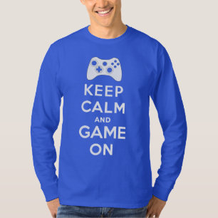 Behalten Sie Ruhe und Spiel an T-Shirt