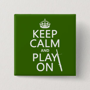 Behalten Sie Ruhe und Spiel auf (Bassoon) Button