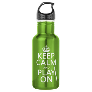 Behalten Sie Ruhe und Spiel auf (Bassoon) Trinkflasche