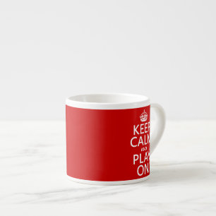 Behalten Sie Ruhe und Spiel auf (Violine) Espressotasse