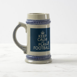 Behalten Sie Ruhe-und Spiel-Fußball Bierglas