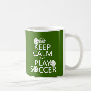 Behalten Sie Ruhe-und Spiel-Fußball (irgendeine Kaffeetasse