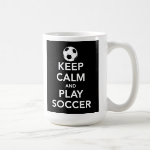 Behalten Sie Ruhe-und Spiel-Fußball-Tasse Kaffeetasse