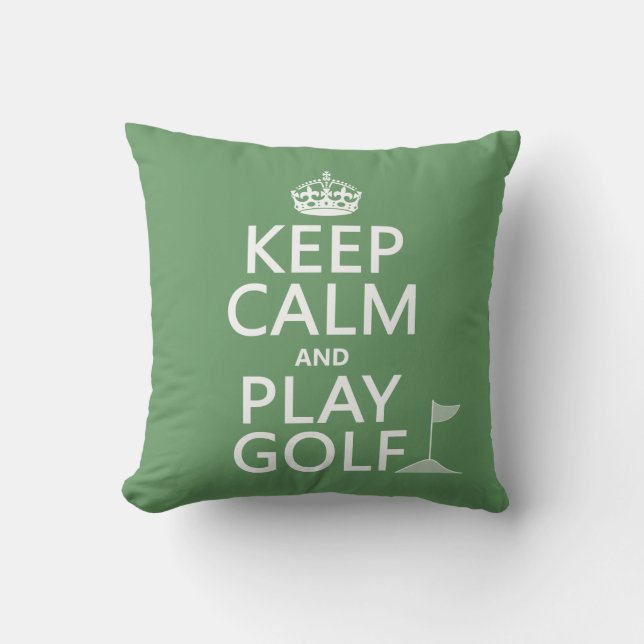 Behalten Sie Ruhe-und Spiel-Golf - alle Farben Kissen (Vorderseite)