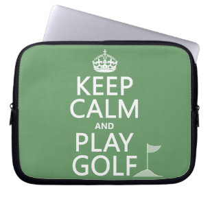 Behalten Sie Ruhe-und Spiel-Golf - alle Farben Laptopschutzhülle