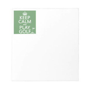 Behalten Sie Ruhe-und Spiel-Golf - alle Farben Notizblock