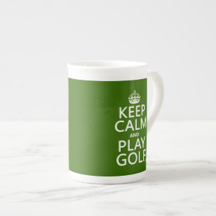 Behalten Sie Ruhe-und Spiel-Golf - alle Farben Prozellantasse