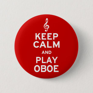 Behalten Sie Ruhe und Spiel Oboe Button