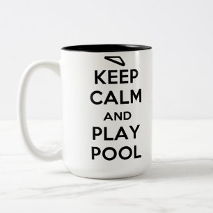 Behalten Sie Ruhe-und Spiel-Pool-Kaffee-Tasse Zweifarbige Tasse