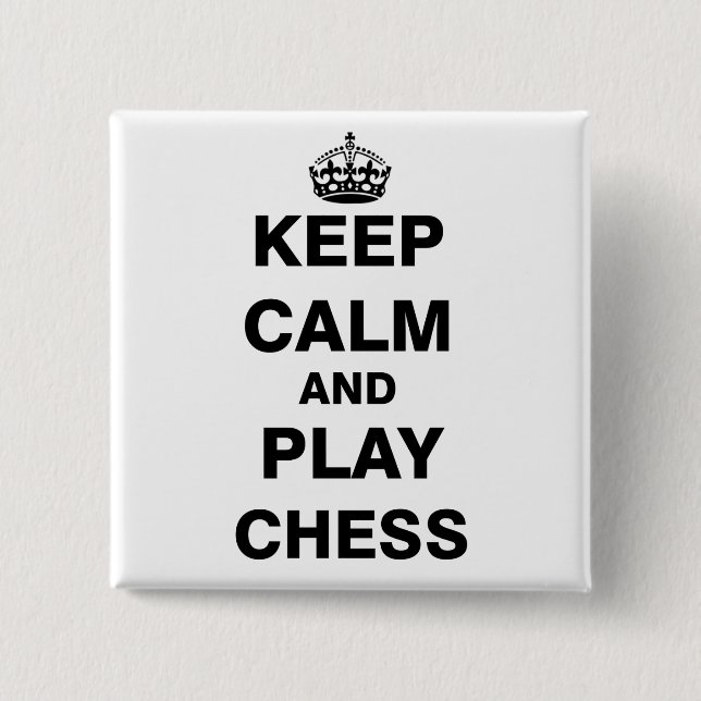 Behalten Sie Ruhe-und Spiel-Schach Button (Vorderseite)