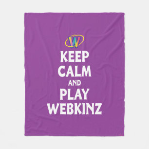Behalten Sie Ruhe und Spiel Webkinz Fleecedecke