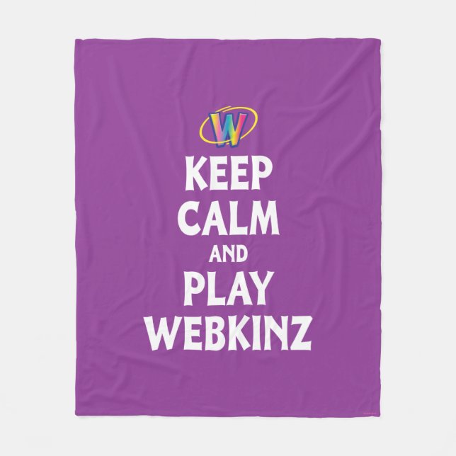 Behalten Sie Ruhe und Spiel Webkinz Fleecedecke (Vorderseite)