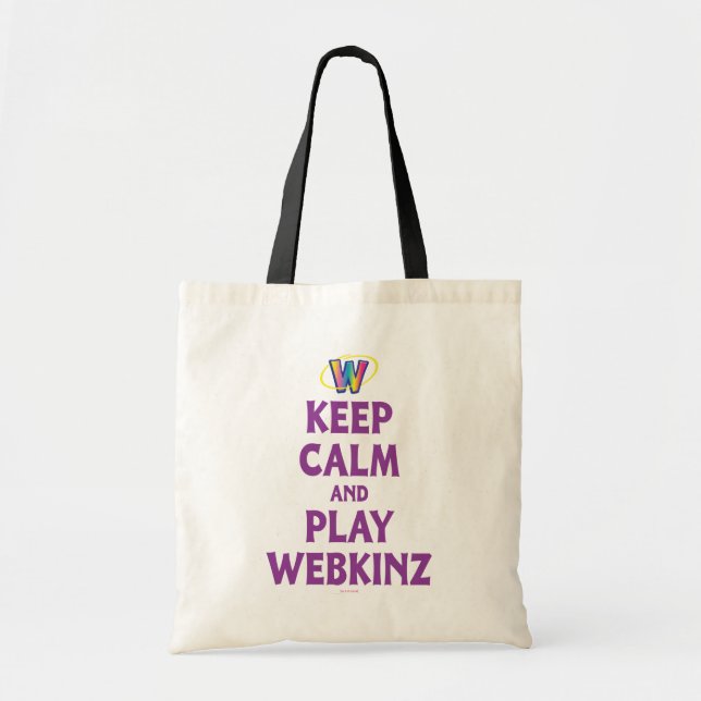 Behalten Sie Ruhe und Spiel Webkinz Tragetasche (Vorne)
