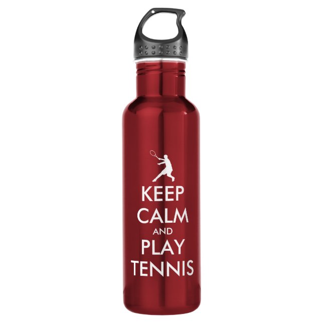 Behalten Sie Ruhe- und Spieltenniswasserflasche Trinkflasche (Vorderseite)