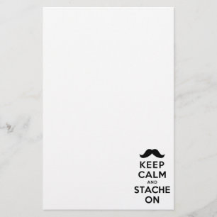 Behalten Sie Ruhe und Stache an Briefpapier