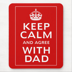 Behalten Sie Ruhe und stimmen Sie mit Vater Mousepad