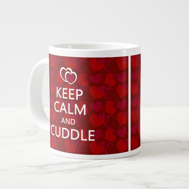 Behalten Sie Ruhe und streicheln Sie Jumbo-Tasse (Vorderseite Links)