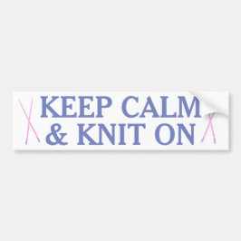 Behalten Sie Ruhe und Strick an Autoaufkleber