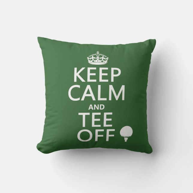 Behalten Sie Ruhe-und T-Shirt-weg - Golfgeschenke, Kissen (Vorderseite)