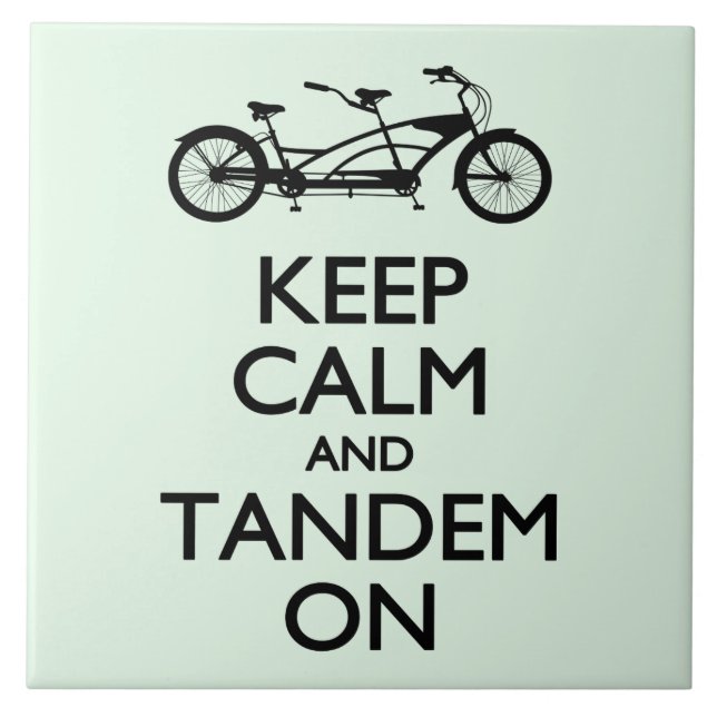 Behalten Sie Ruhe und Tandem an Fliese (Vorderseite)
