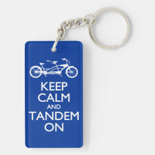 Behalten Sie Ruhe und Tandem an Schlüsselanhänger