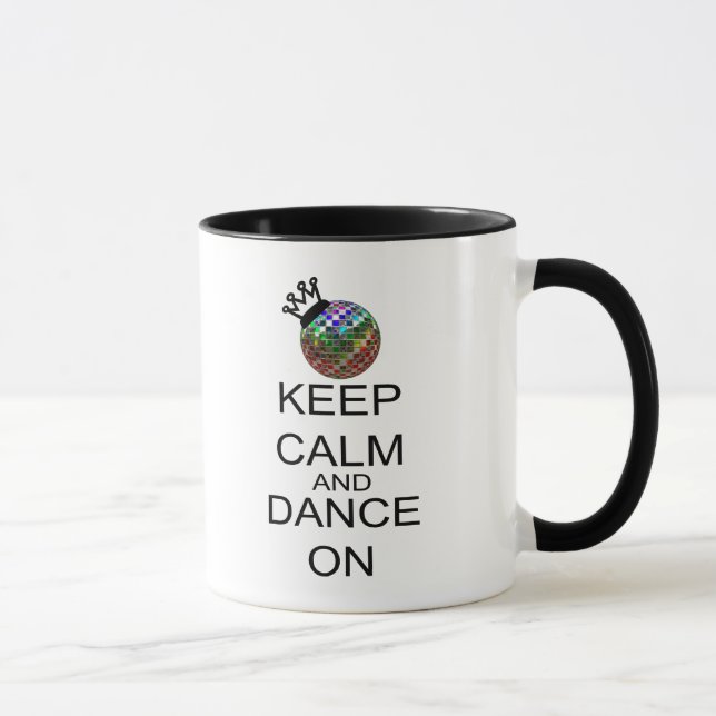 Behalten Sie Ruhe und tanzen Sie an Tasse (Rechts)