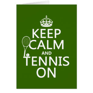 Behalten Sie Ruhe und Tennis auf (irgendeine