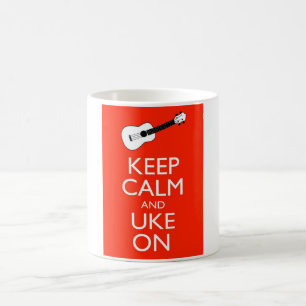 Behalten Sie Ruhe und Uke an! Kaffeetasse