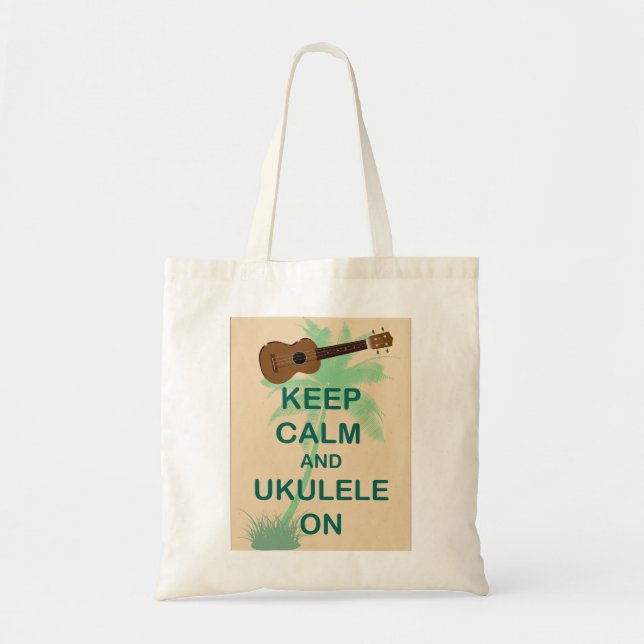 Behalten Sie Ruhe und Ukulele auf Tragetasche (Vorne)