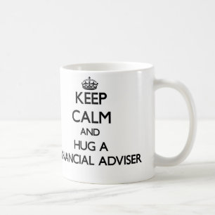 Behalten Sie Ruhe und umarmen Sie einen Kaffeetasse