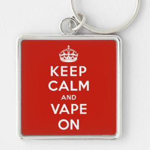 Behalten Sie Ruhe und Vape an Schlüsselanhänger