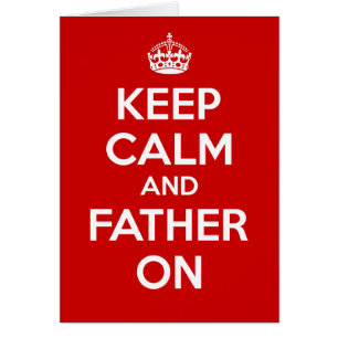 Behalten Sie Ruhe und Vater an