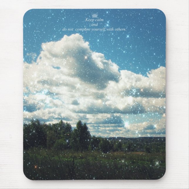 Behalten Sie Ruhe und vergleichen Sie sich nicht Mousepad (Vorne)